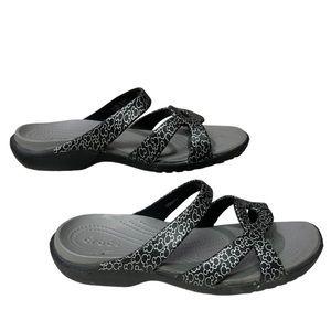 Crocs Disney Meleen Twist Sandal Mickey Mouse black gray women’s size 7